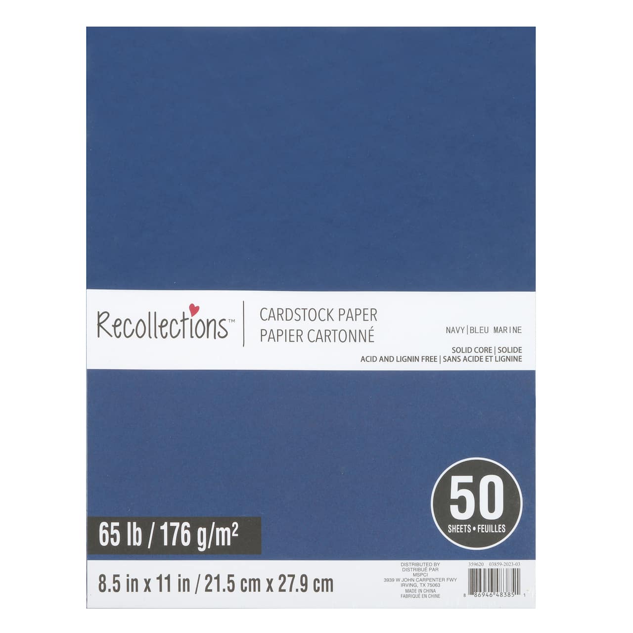 8.5" x 11" Cardstock Paper by Recollections™, 50 Sheets